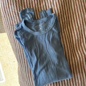 SET Active Sky Blue Ribbed Tank Top